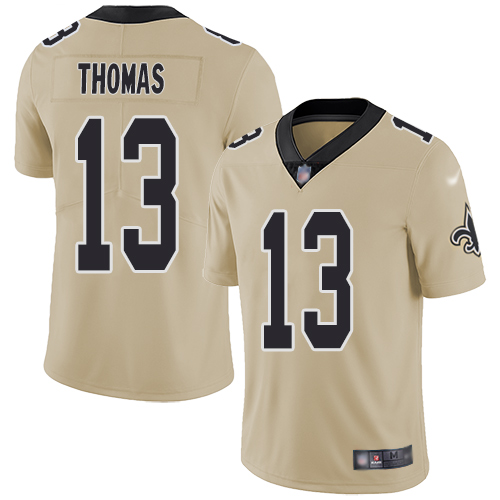 Men New Orleans Saints Limited Gold Michael Thomas Jersey NFL Football #13 Inverted Legend Jersey->new orleans saints->NFL Jersey
